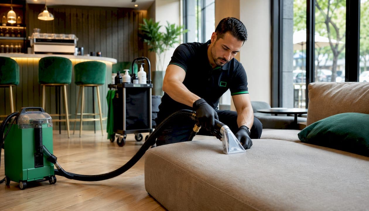 Limpieza de sofás y escaparates en comercios: guía práctica