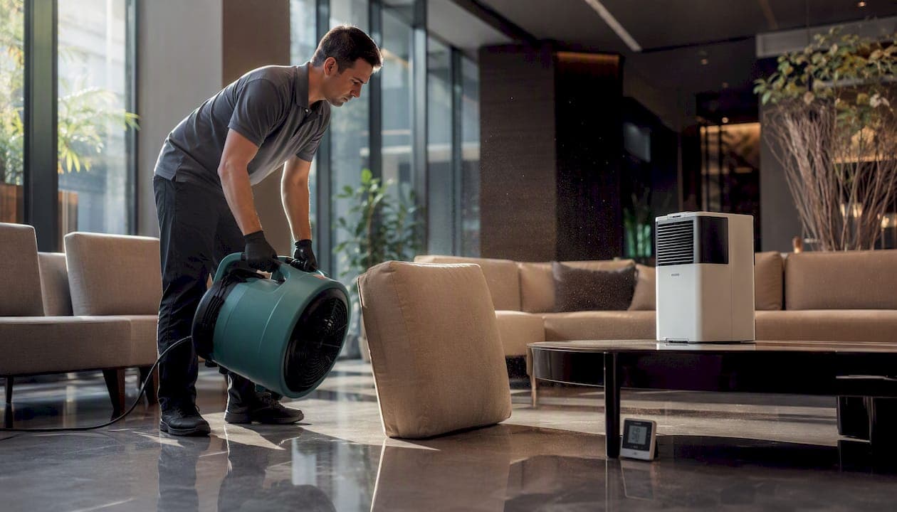 Reducir el tiempo de secado de tapicerías en hoteles